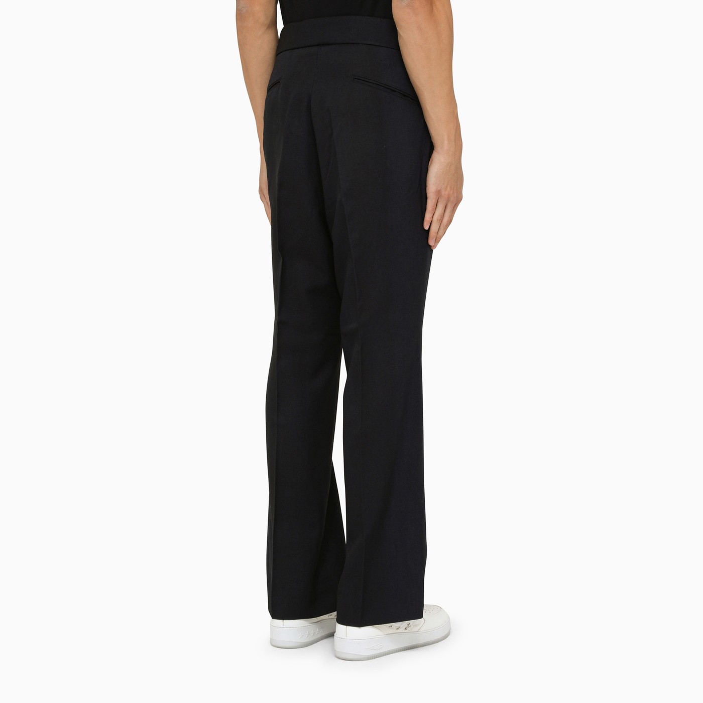 Needles Navy tailored trousers in wool TheDoubleF