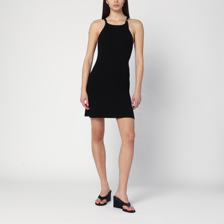ワンピース COURREGES BLACK RIBBED MINI DRESS Courrèges Black ribbed mini dress | TheDoubleF