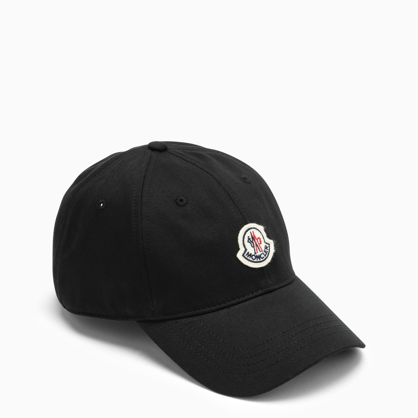 Moncler Black baseball cap with logo patch TheDoubleF