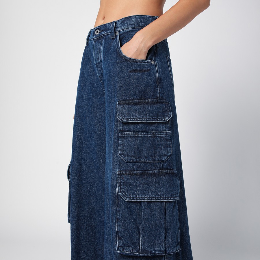【関税&送料込】Off-White Blue Wide Cargo Denim Jeans Off-White™ Blue wide cargo denim jeans | TheDoubleF