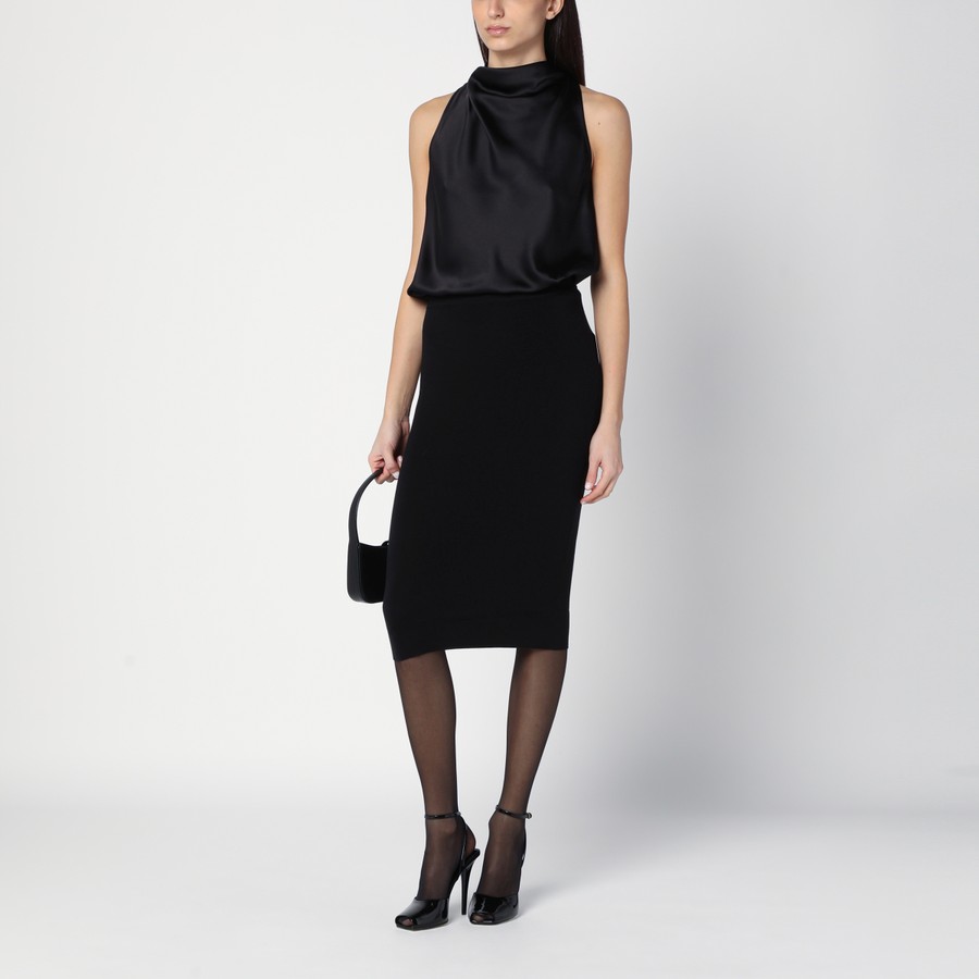 Saint Laurent Black wool pencil skirt | TheDoubleF