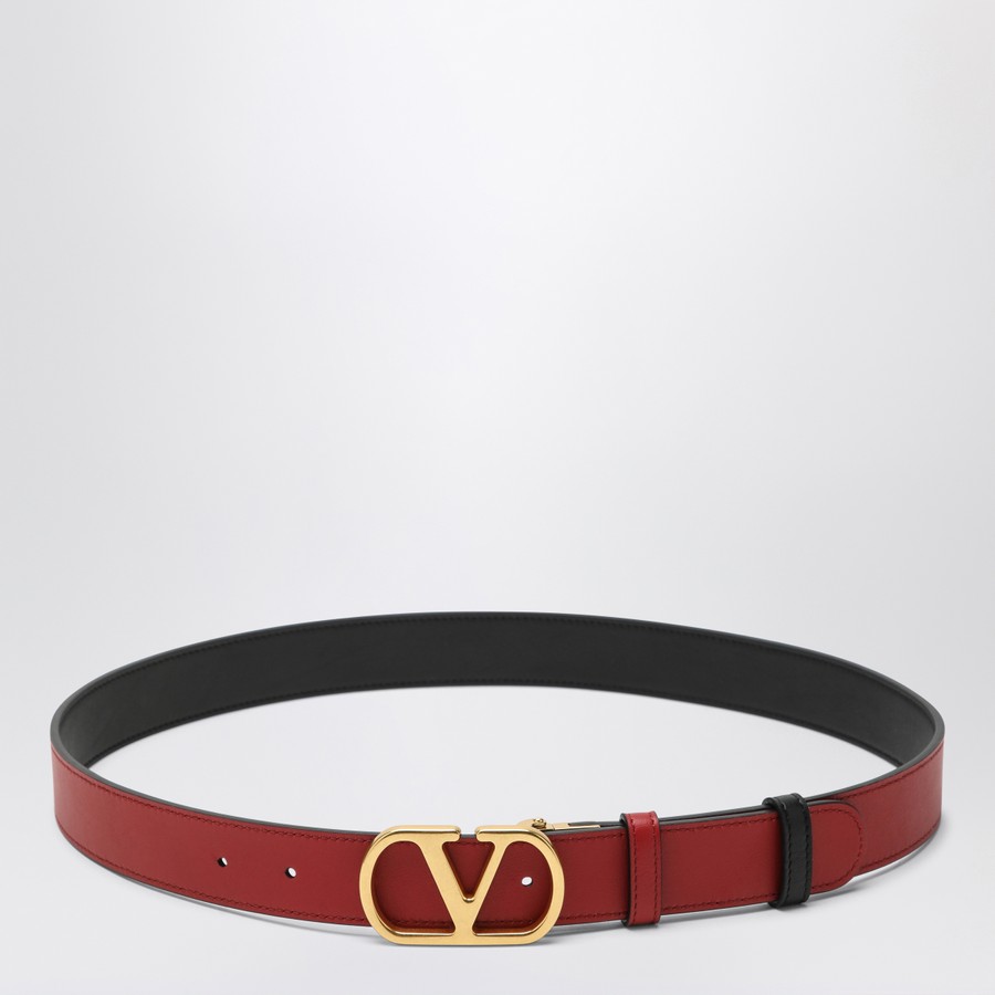 ベルト VALENTINO BELT (7W2T0SM3IYR REN) Valentino Garavani Reversible VLogo Signature belt in black
