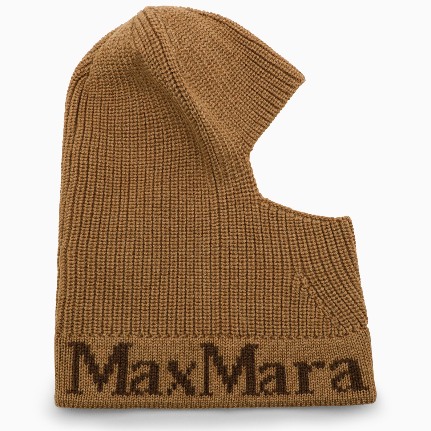 Max Mara Tancoloured wool knit balaclava TheDoubleF