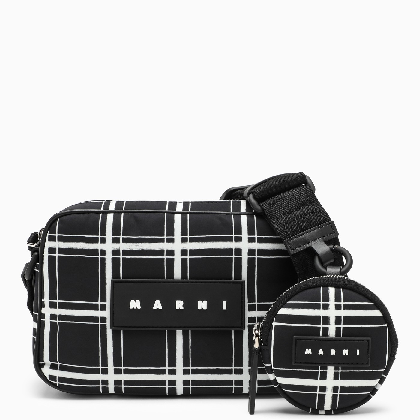 Marni Black nylon messenger bag TheDoubleF