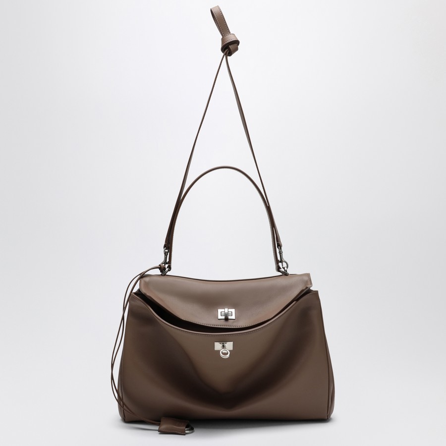 ショルダーバッグ・ポシェット BALENCIAGA COCCO-PRINT BURGUNDY CALFSKIN MEDIUM RODEO BAG Balenciaga Medium Rodeo bag in taupe smooth calfskin