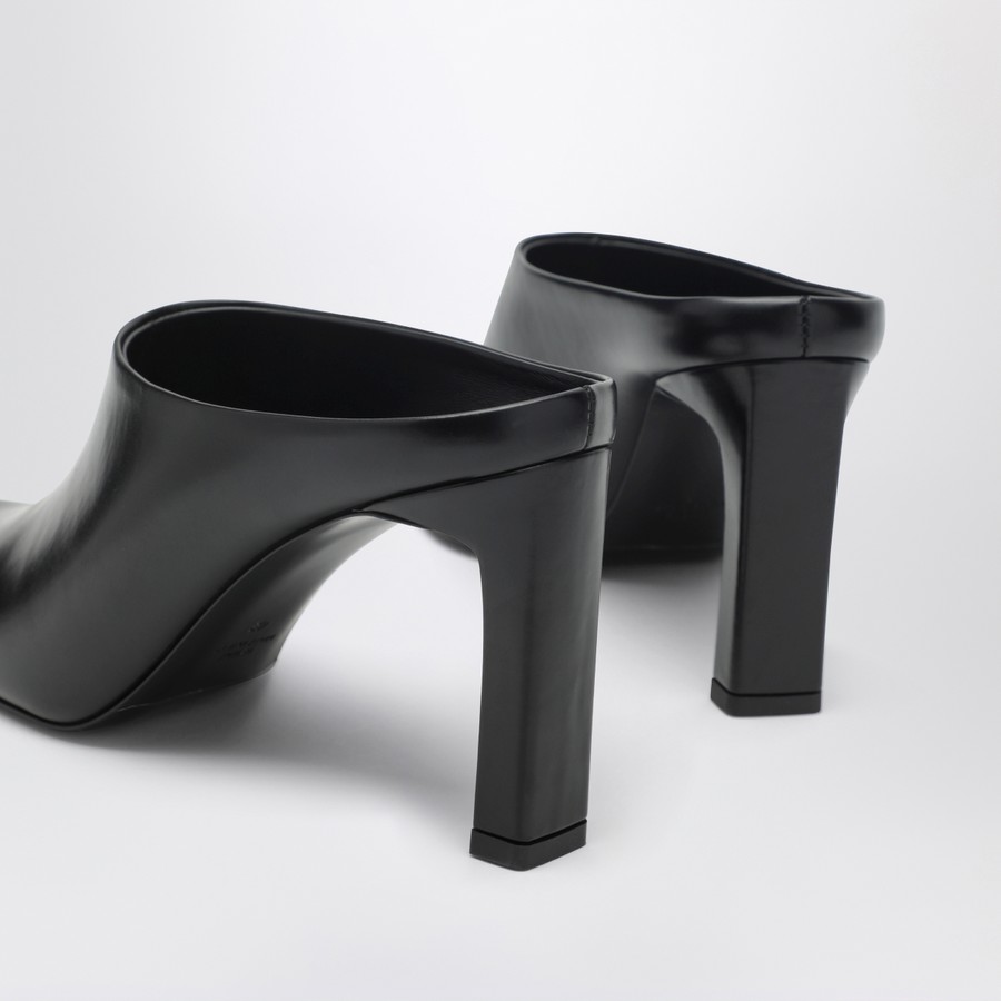 TOTEME Black leather mules with strap | TheDoubleF