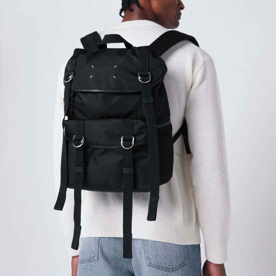 Maison Margiela Medium black technical backpack | TheDoubleF