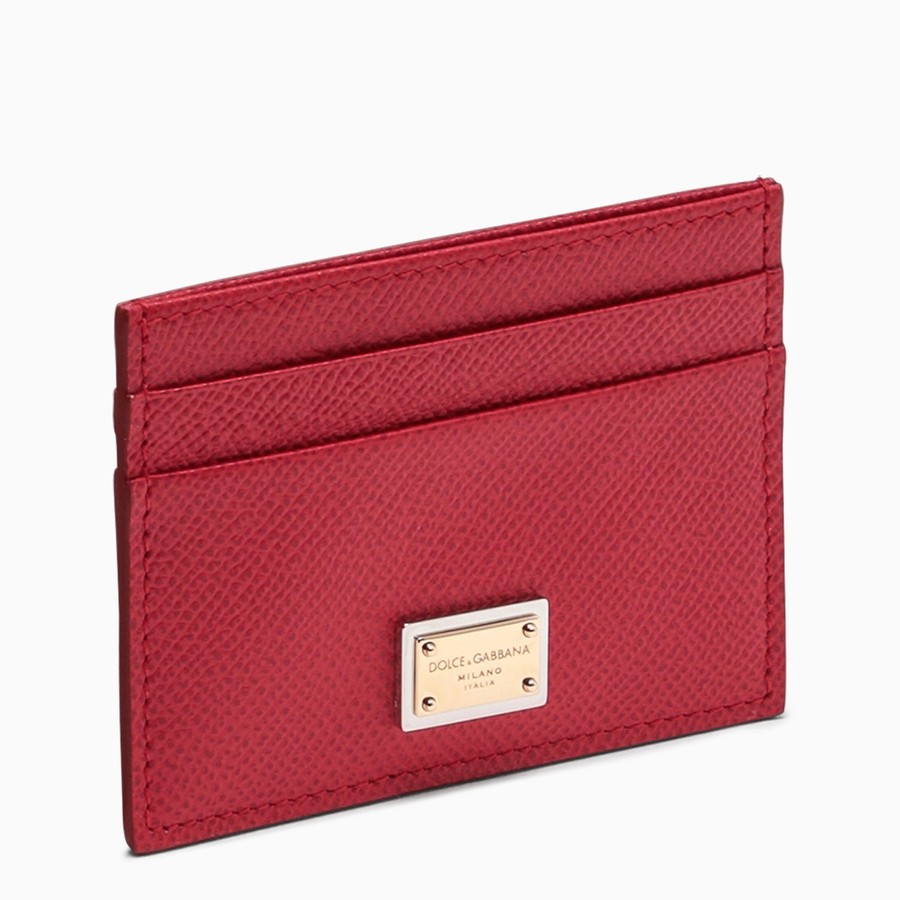 Dolce Gabbana Red Credit Card Holder Thedoublef