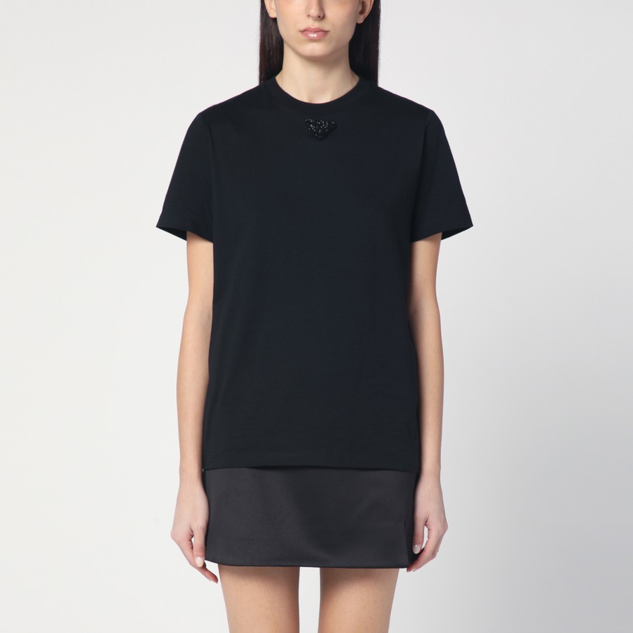 Tシャツ・カットソー RABANNE Woman T-Shirt Black 24PJTE148VI0353 P001 ブラック（黒）系 Rabanne(ラバンヌ) Tシャツ・カットソー
