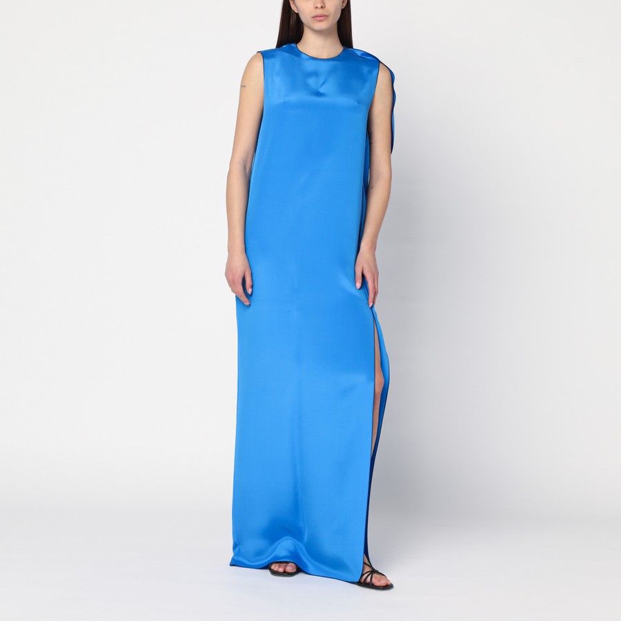 ワンピース Max Mara Pianoforte Light Blue Flowy Silk Dress Max Mara Pianoforte Light blue flowy silk dress | TheDoubleF