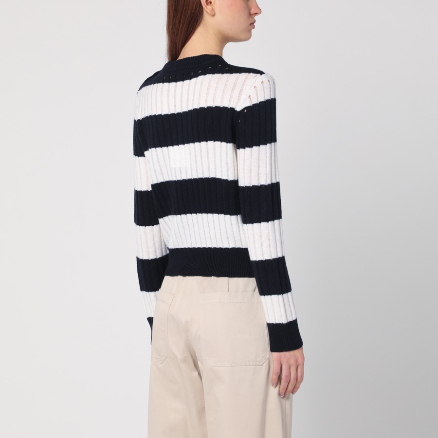 Max Mara Pull court à rayures en laine et cachemire TheDoubleF