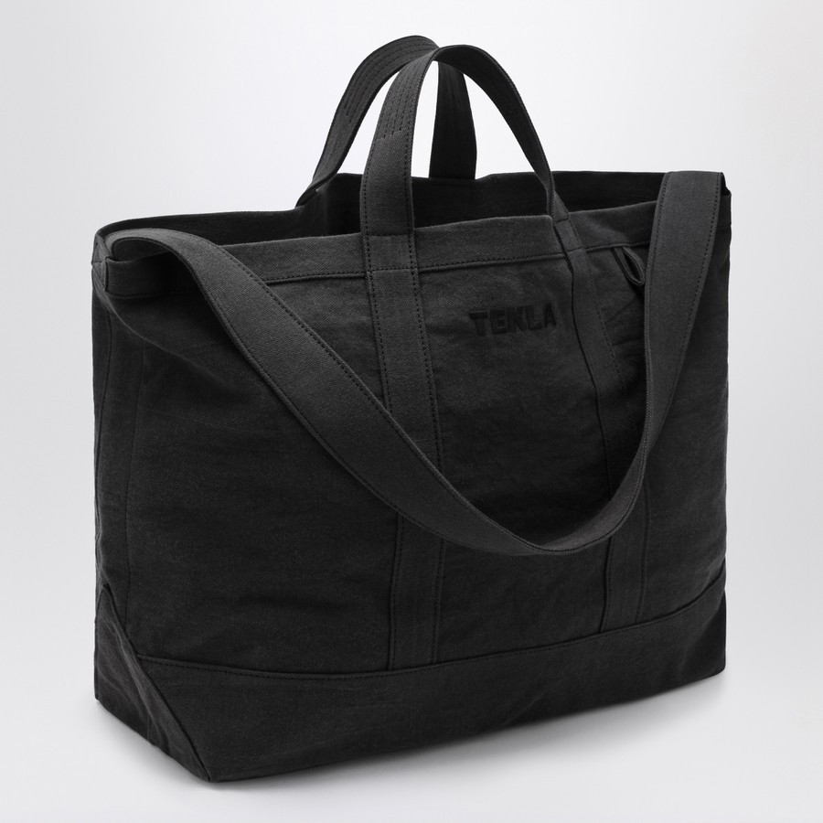 Tekla Beach bag in black cotton | TheDoubleF