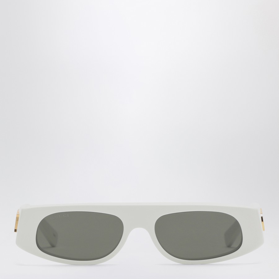 サングラス GUCCI WHITE ACETATE GEOMETRIC SUNGLASSES GUCCI White acetate geometric sunglasses | TheDoubleF