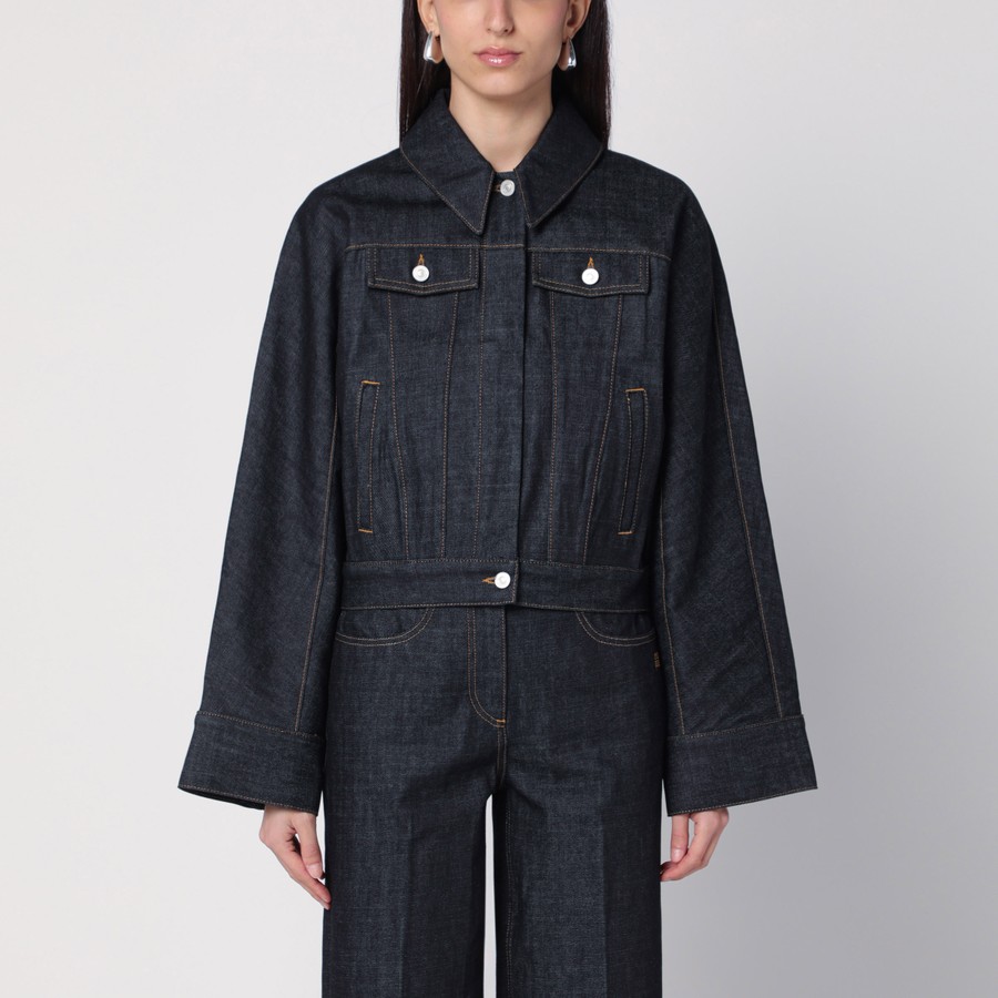 ジャケット GIVENCHY Women Outer BW00QB5YC9 Q GIV 401 BLUE Givenchy Dark blue denim jacket | TheDoubleF