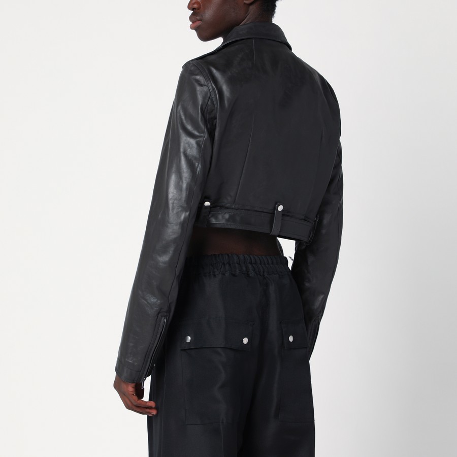ジャケット RICK OWENS CROPPED LEATHER JACKET Rick Owens Cropped leather jacket Rick Owens