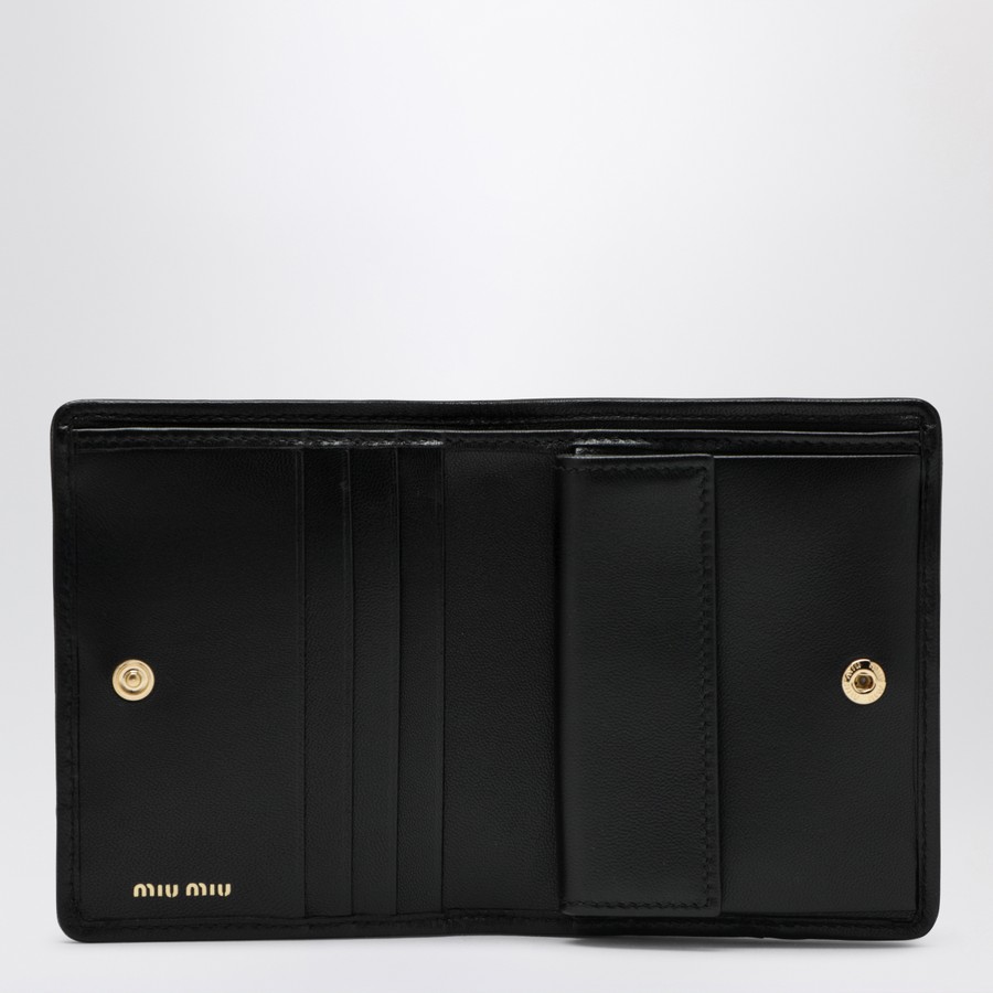 Miu Miu Black Nappa leather quilted wallet | TheDoubleF