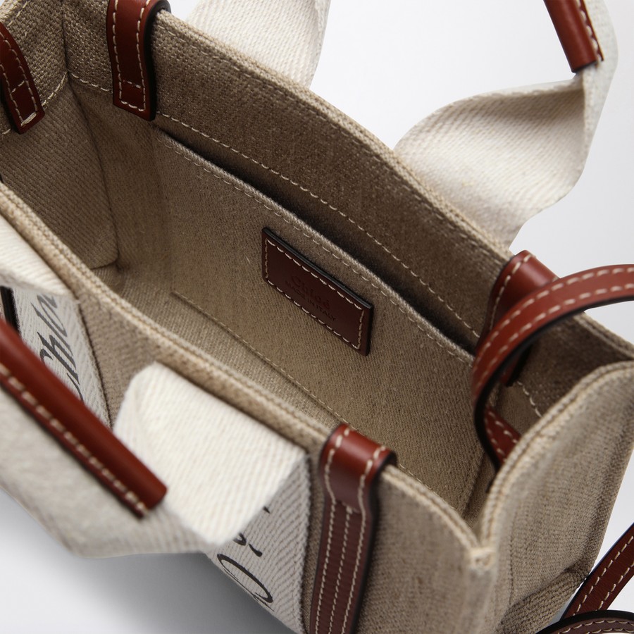 Chloé White/brown mini Woody bag | TheDoubleF