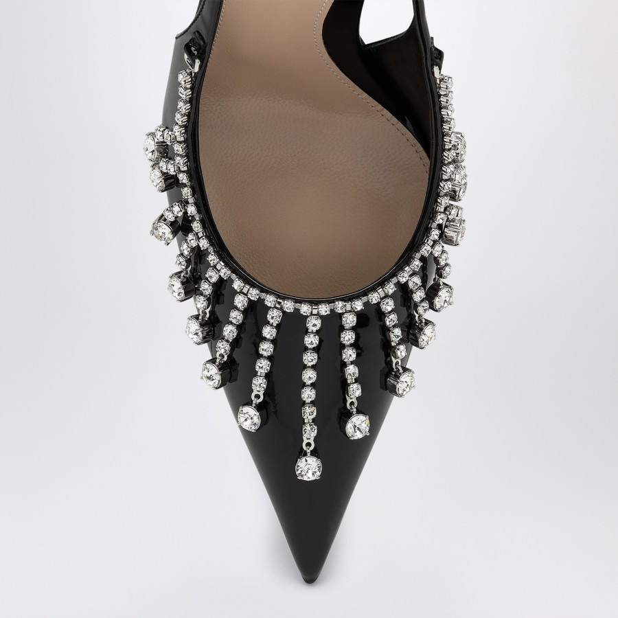 パンプス GUCCI BORDEAUX PATENT LEATHER PUMP WITH CRYSTAL CHAIN Women's Horsebit pump in Bordeaux Leather | GUCCI® SI