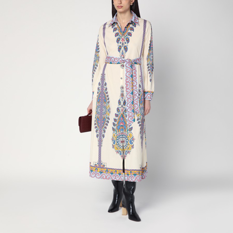 ワンピース Etro Cotton Chemise Dress With Paisley Print ETRO Cotton chemise dress with Paisley print | TheDoubleF