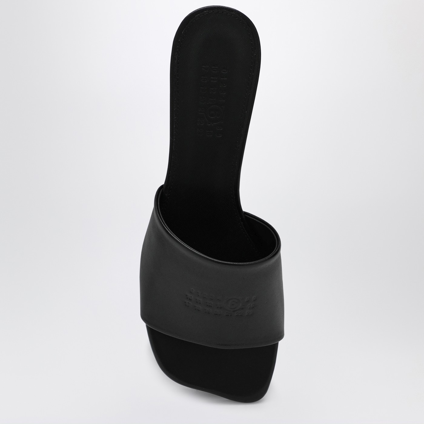 MM6 Maison Margiela Black Anatomic sandals with low heel | TheDoubleF