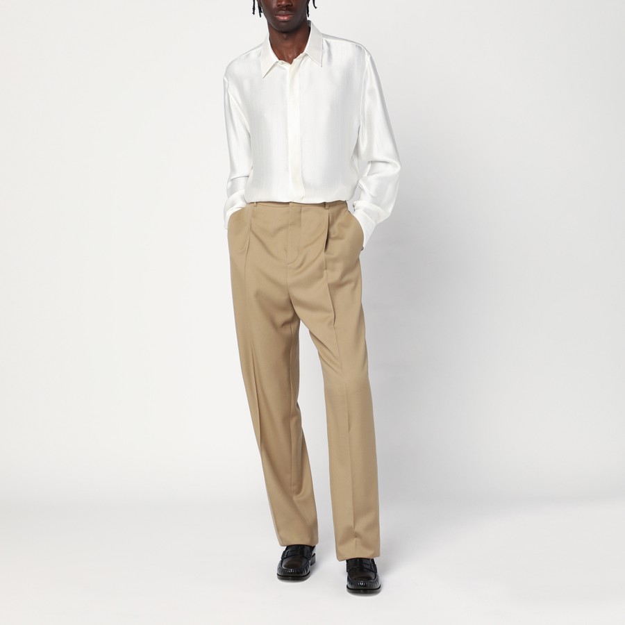 Saint Laurent Beige wool trousers | TheDoubleF