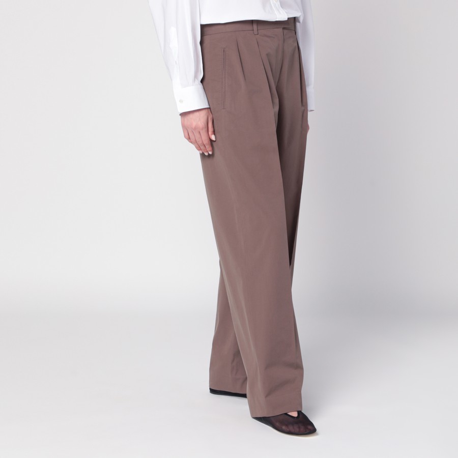 ボトムスその他 The Row Taupe cotton trousers The Row Taupe cotton trousers | TheDoubleF
