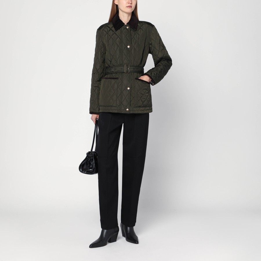 Burberry Dark green quilted nylon jacket | TheDoubleF
