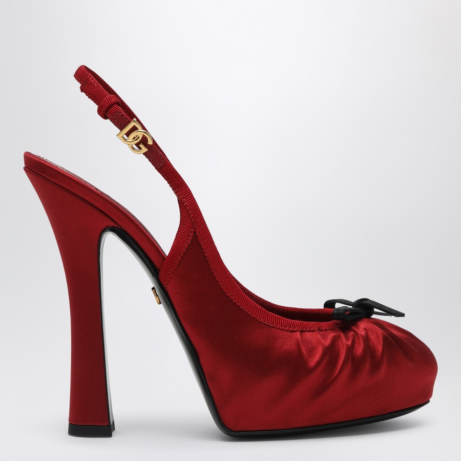 【関税&送料込】Dolce&Gabbana Red Satin High Slingback Dolce&Gabbana Red satin high slingback | TheDoubleF