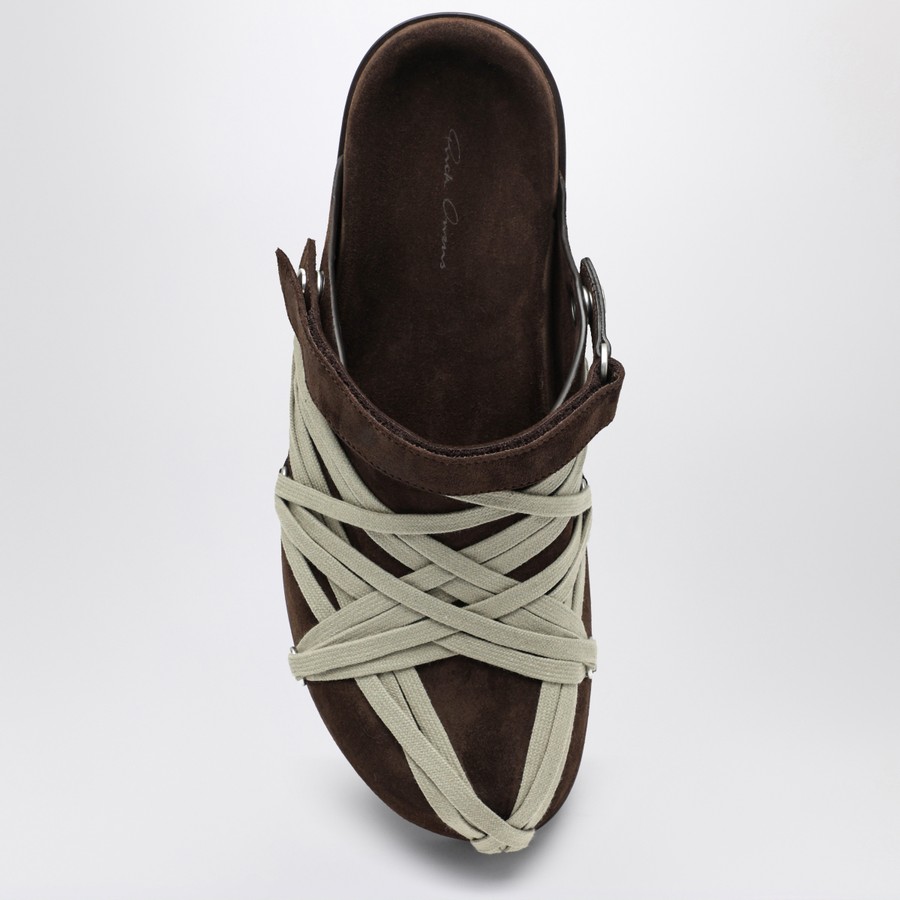 サンダル Rick Owens Brown Megalance Mule Granolas In Suede Rick Owens Brown Megalance Mule Granolas in suede | TheDoubleF