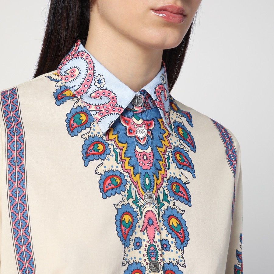 ワンピース ETRO COTTON CHEMISE DRESS WITH PAISLEY PRINT ETRO Cotton chemise dress with Paisley print | TheDoubleF