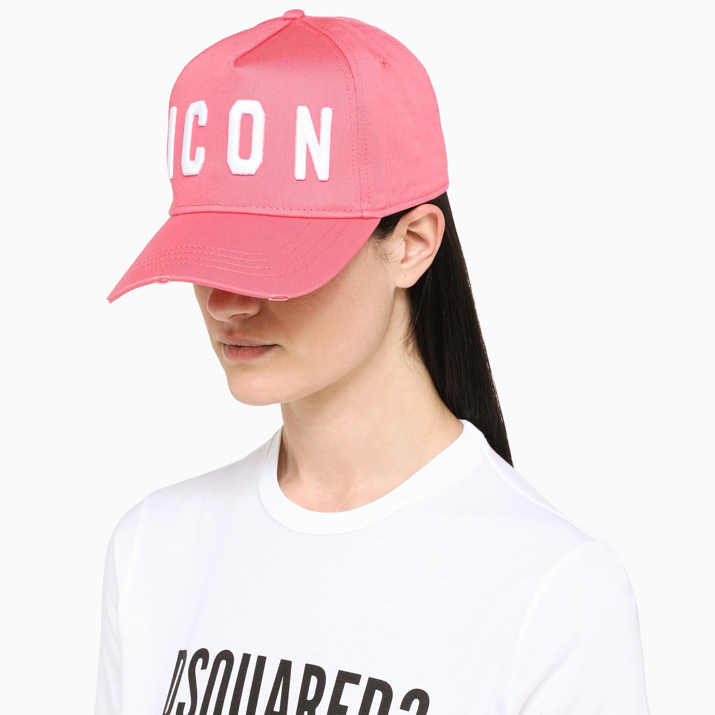 dsquared cap black and pink