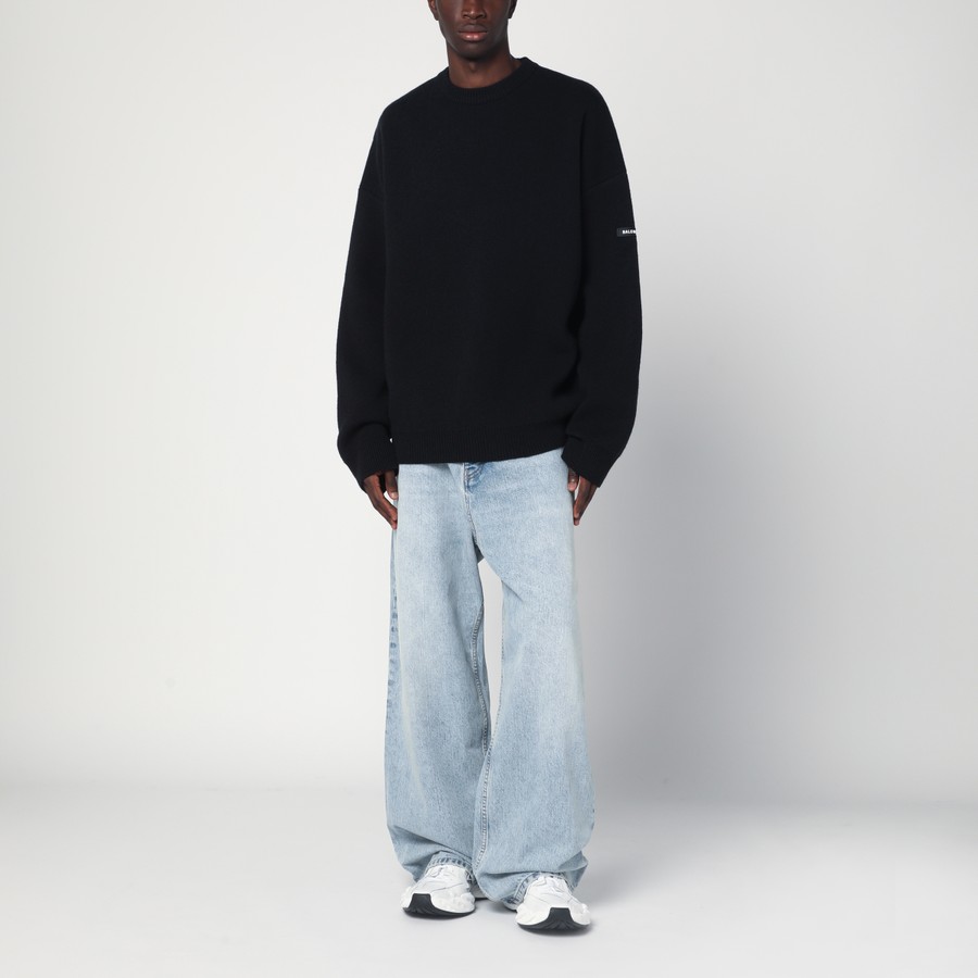 Balenciaga Black wool knit sweater | TheDoubleF