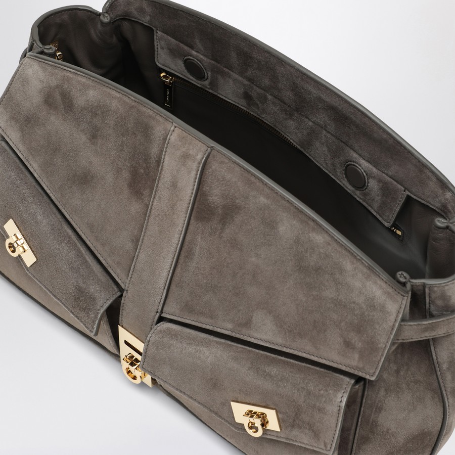Ferragamo Hug multipocket L gray shoulder bag | TheDoubleF