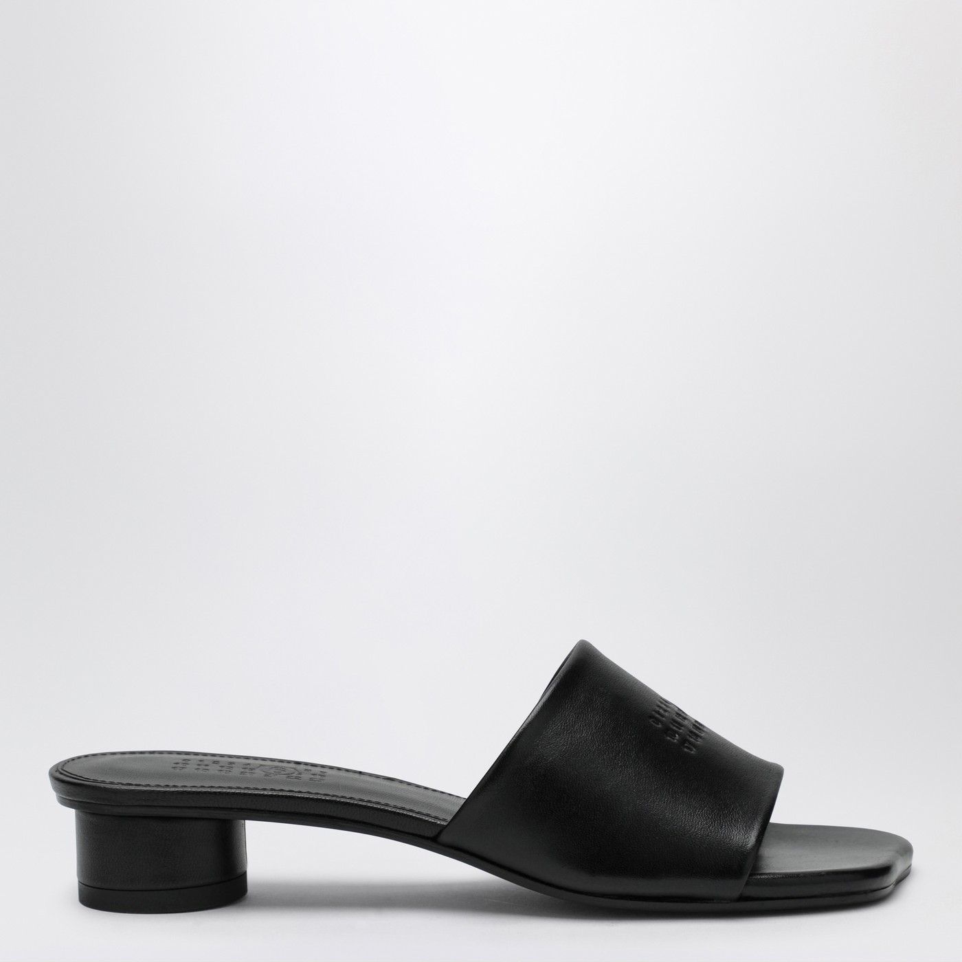 MM6 Maison Margiela Black Anatomic sandals with low heel | TheDoubleF