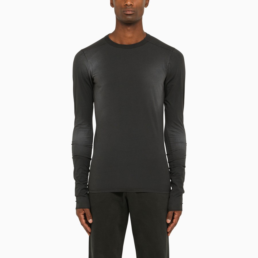 Tシャツ・カットソー ENTIRE STUDIOS WASHED-OUT BLACK CREW-NECK T-SHIRT Entire Studios Washed-out black crew-neck T-shirt | TheDoubleF