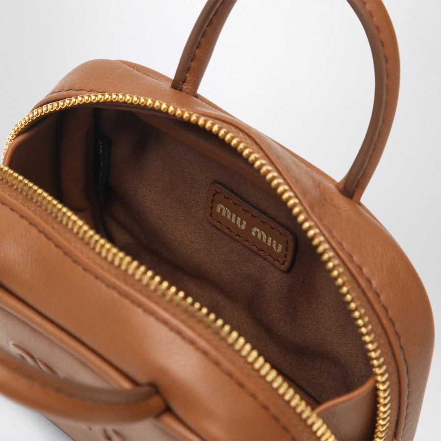 Miu Miu Trick Cognac colour in leather | TheDoubleF