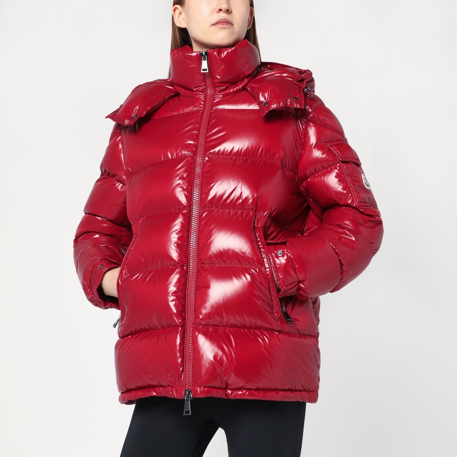 ダウンジャケット・コート MONCLER RUBY RED DOWN JACKET IN LACQUERED NYLON Moncler Ruby red down jacket in lacquered nylon | TheDoubleF