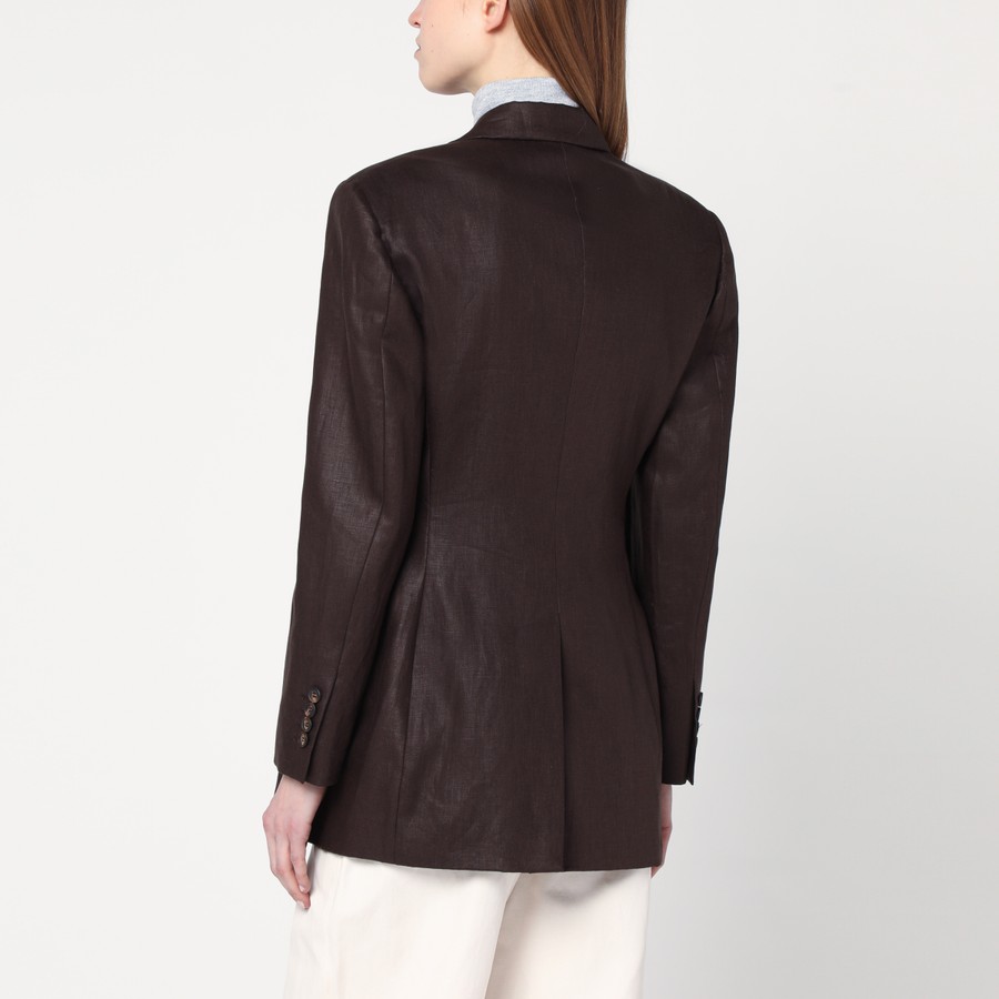ジャケット Brunello Cucinelli Shiny brown linen twill jacket Brunello Cucinelli Shiny brown linen twill jacket | TheDoubleF