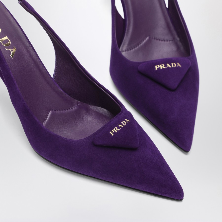 Prada Purple suede slingback pumps | TheDoubleF Prada Purple suede slingback pumps | TheDoubleF