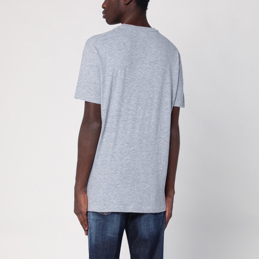 【関税&送料込】Dsquared2 Grey Melange T-Shirt With Logo Pri Dsquared2 Grey mélange T-shirt with logo print | TheDoubleF