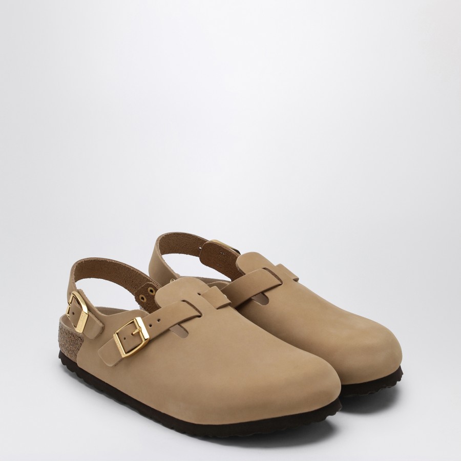 サンダル・ミュール BIRKENSTOCK 1029496 Sandals sabot tokio in leather color Birkenstock Sand coloured suede Tokyo slipper | TheDoubleF