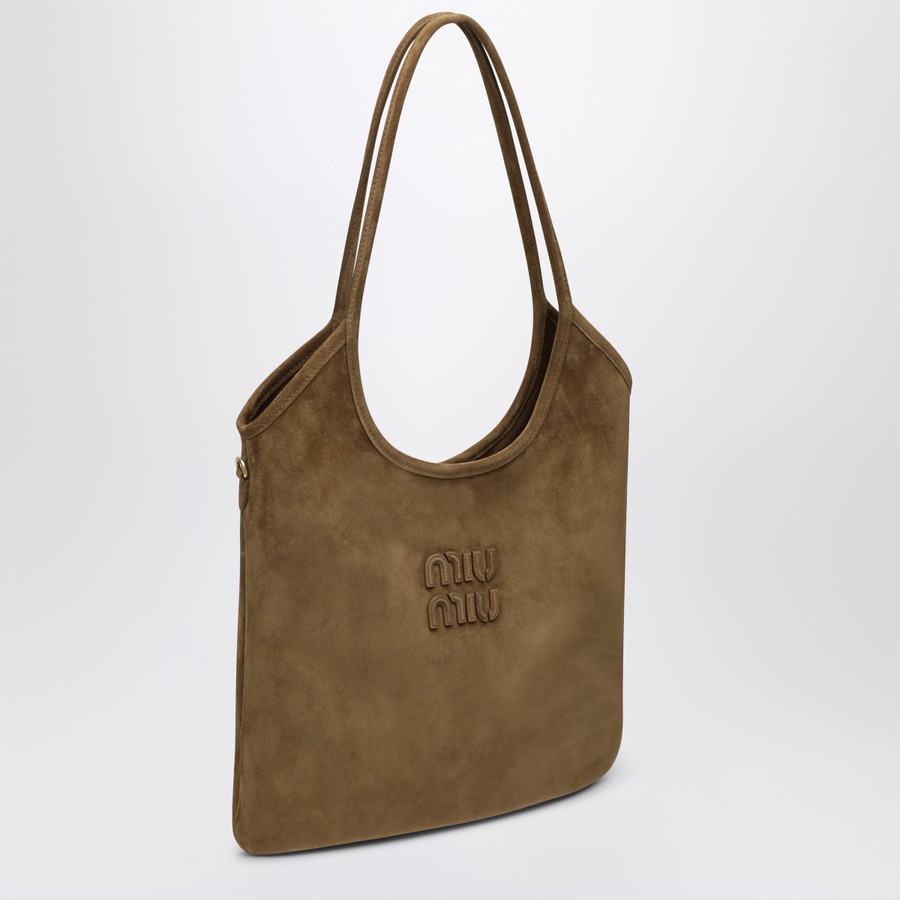 Miu Miu IVY handbag in olive green suede | TheDoubleF