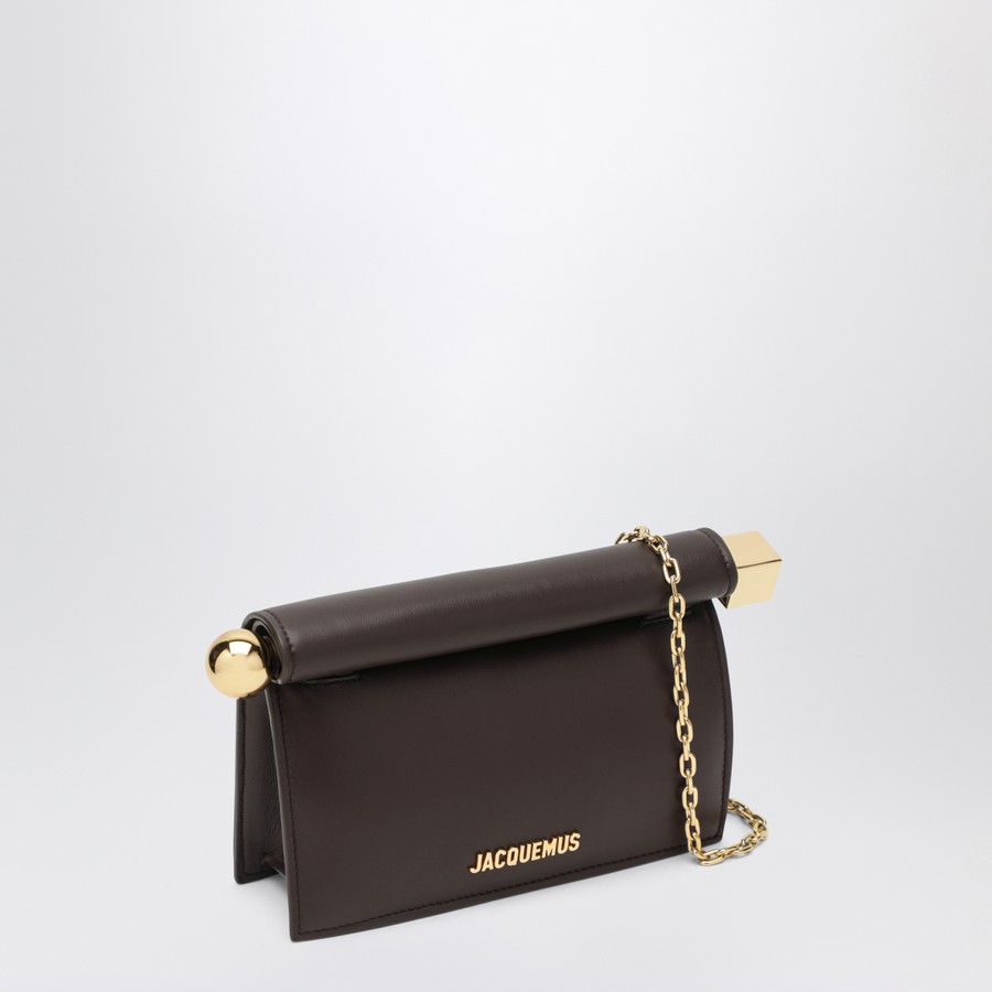 JACQUEMUS The small brown Rond Carré pouch | TheDoubleF