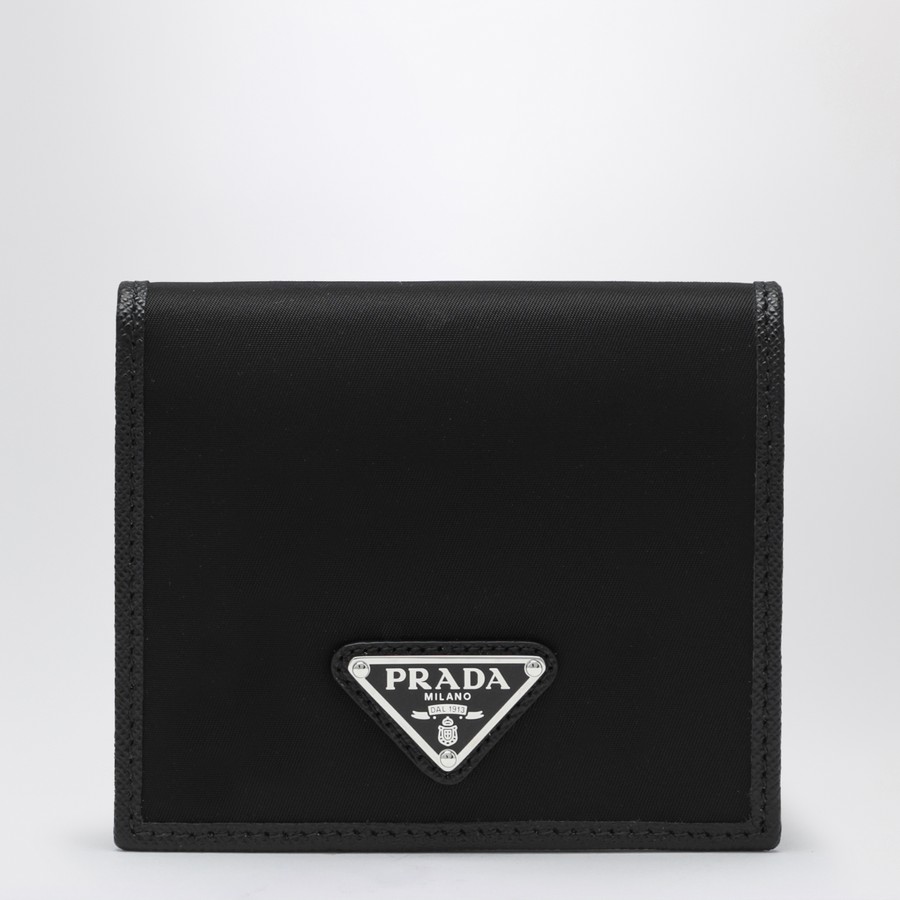 Prada Black wallet in nylon e Saffiano | TheDoubleF
