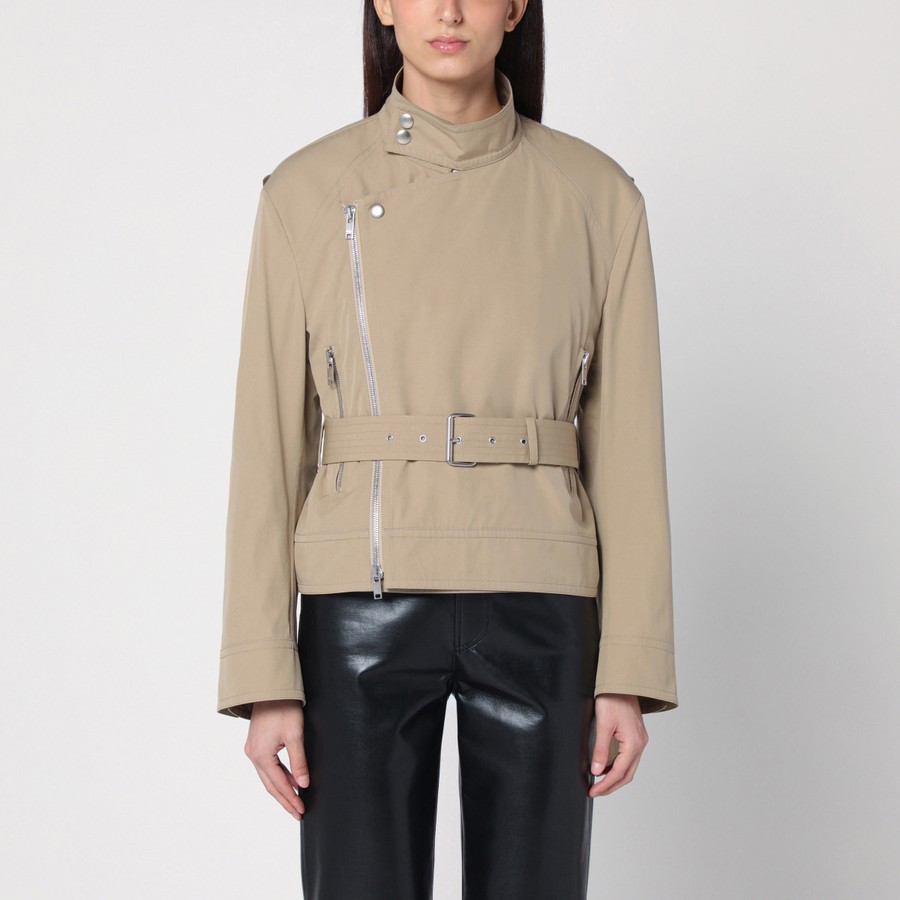ジャケット BOTTEGA VENETA Women Jackets 815468 VA5Y09733 Beige Bottega Veneta Light jacket with beige belt | TheDoubleF