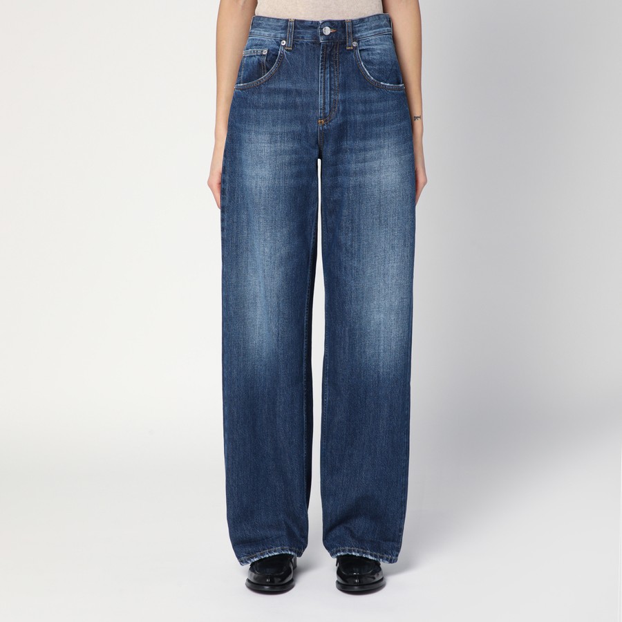ボトムスその他 DEPARTMENT 5 Wide-leg Pop blue jeans with washed effect DEPARTMENT 5 Wide-leg Pop blue jeans with washed effect