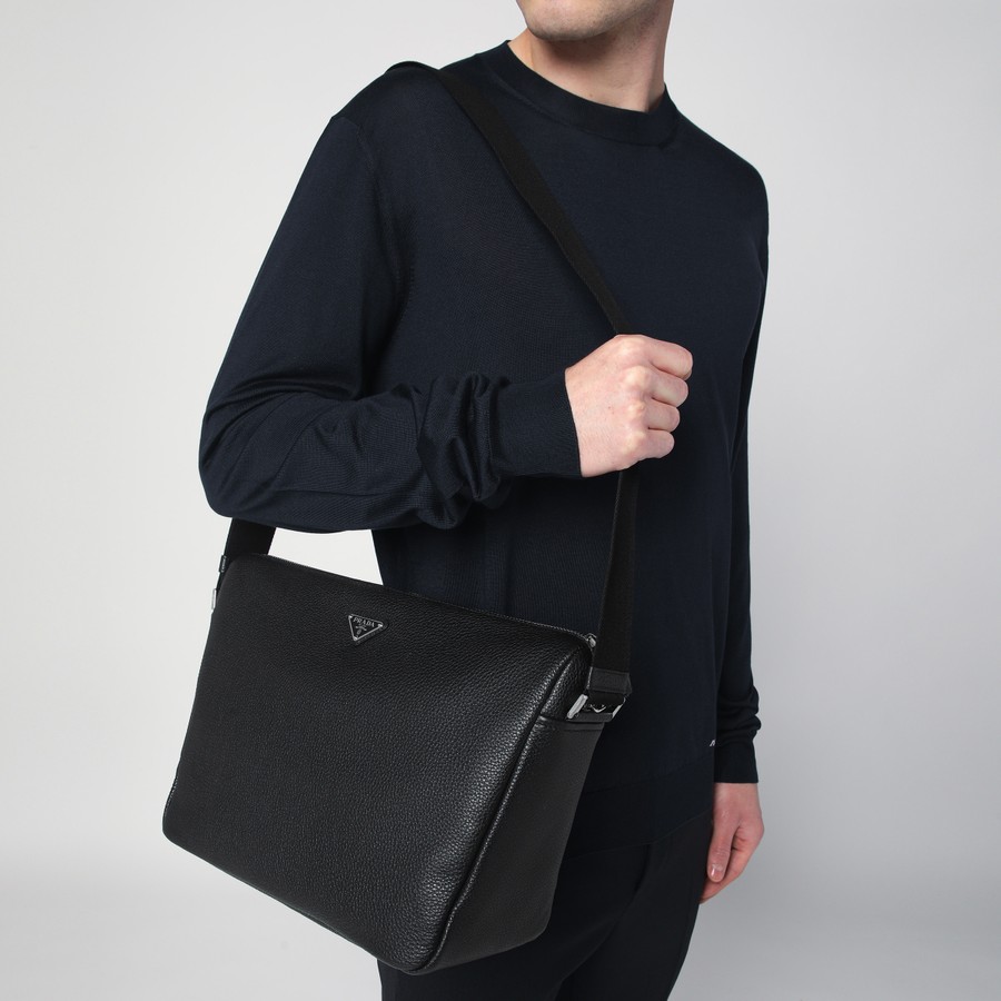 Prada Black Saffiano leather shoulder bag | TheDoubleF