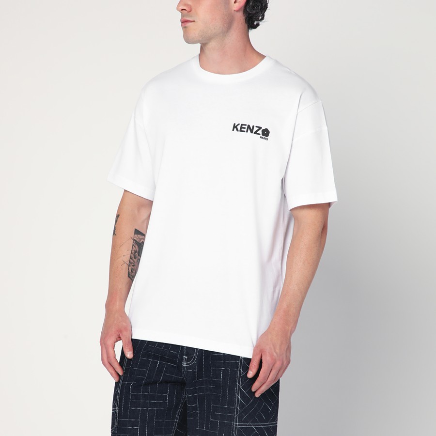 【関税&送料込】Kenzo White Cotton T-Shirt With Logo Patch KENZO White cotton T-shirt with logo patch from Kenzo