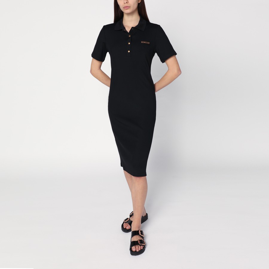ワンピース Moncler Black Polo Dress With Logo Moncler Black polo dress with logo | TheDoubleF