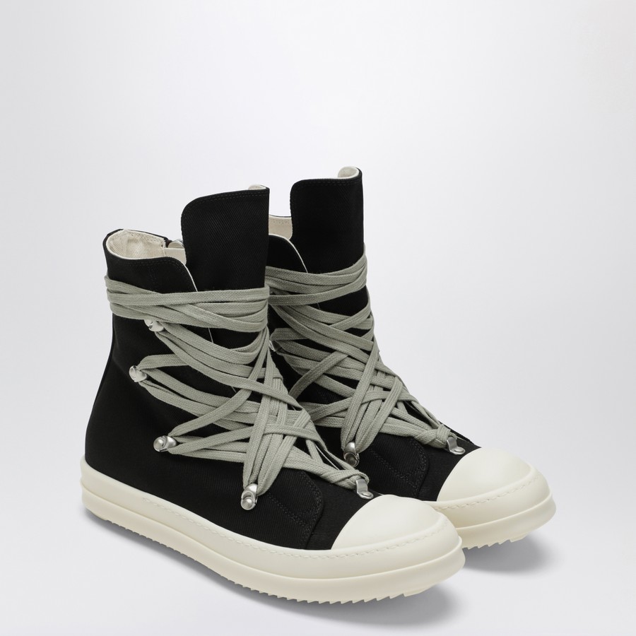 DRKSHDW Black Megalace sneakers in fabric | TheDoubleF